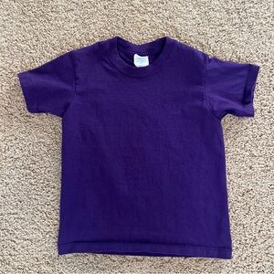 Playerytees Unisex Kids Dark Purple Short Sleeve T-Shirt Size M (5/6)